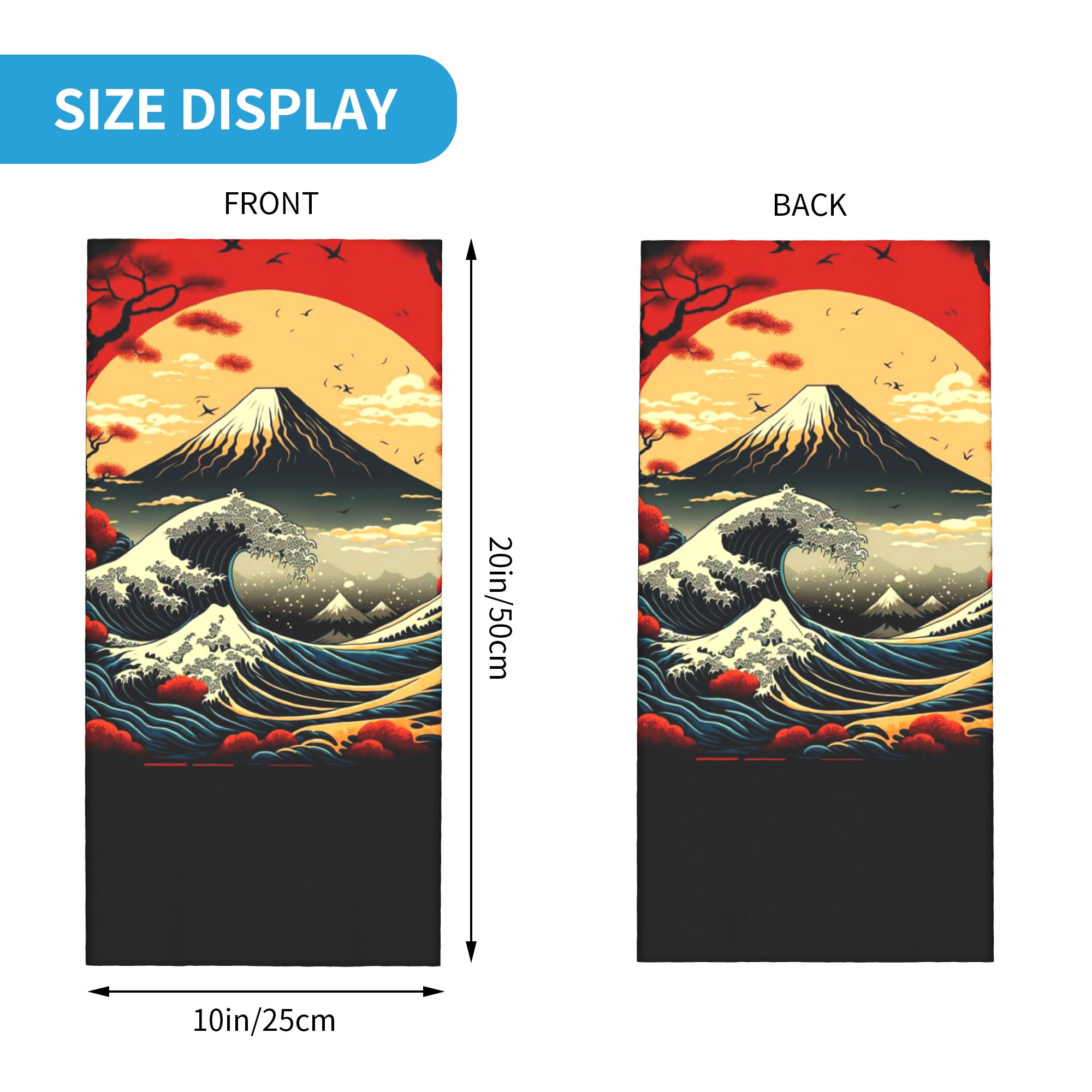 Bandana The Great Wave off Kan - Neck Gaiter Fleece reseña y precio